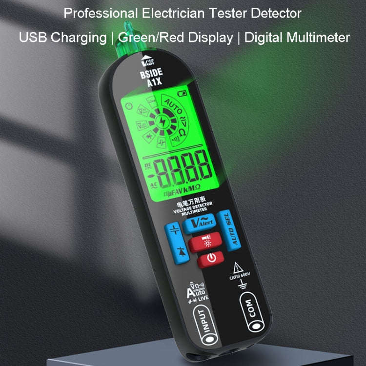 BSIDE A1X Charging Model Mini Digital Electric Pen Intelligent Automatic Merit Multimeter, Specif...