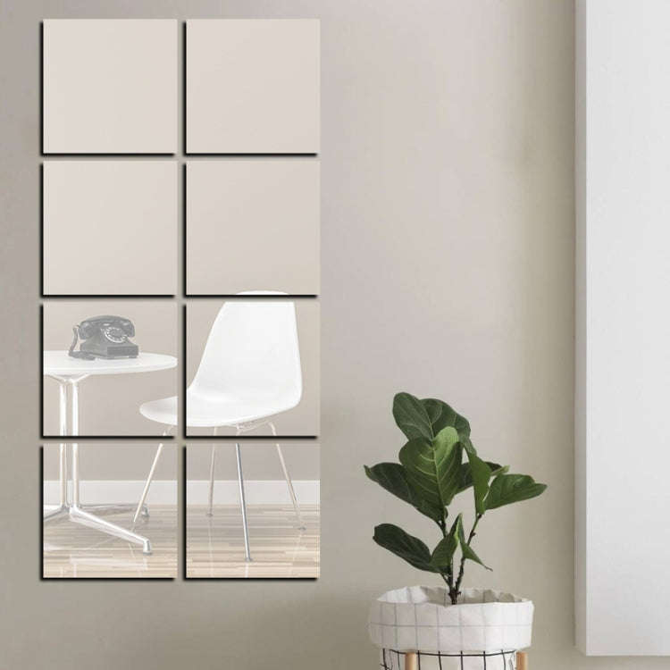 30cm x 30cm Acrylic Mirror Square Stereo Wall Stickers Self-Adhesive Decorative Soft Mirror Right...