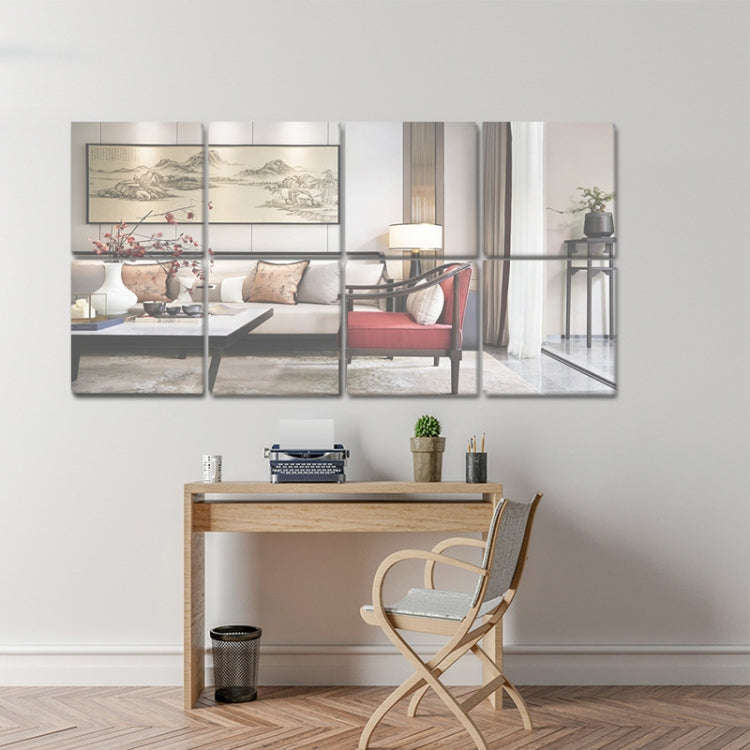 20cm x 20cm Acrylic Mirror Square Stereo Wall Stickers Self-Adhesive Decorative Soft Mirror Right...