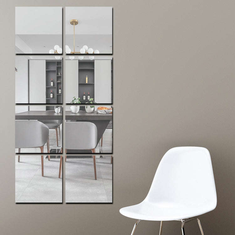 20cm x 20cm Acrylic Mirror Square Stereo Wall Stickers Self-Adhesive Decorative Soft Mirror Right...