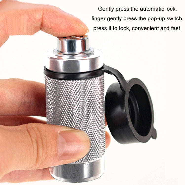 Car Latch Lock Trailer Tow Hook Anti-theft Padlock(Bending Silver)