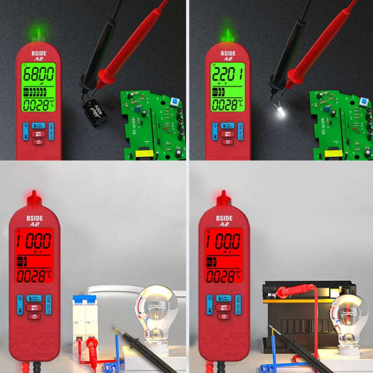 BSIDE A2 Charging Model Mini Digital Auto-Ranging Pencil Multimeter, Specification: With Tool Pack