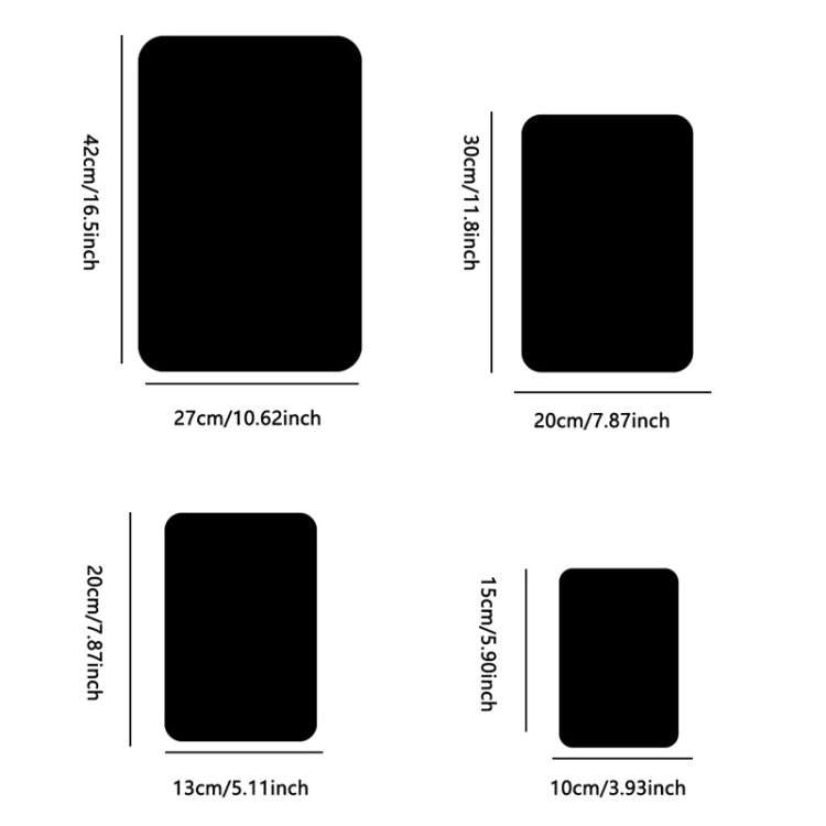 4pcs 20cm x 13cm Round Corner Models Rectangle Acrylic Mirror Stereo Wall Stickers Home Decoratio...