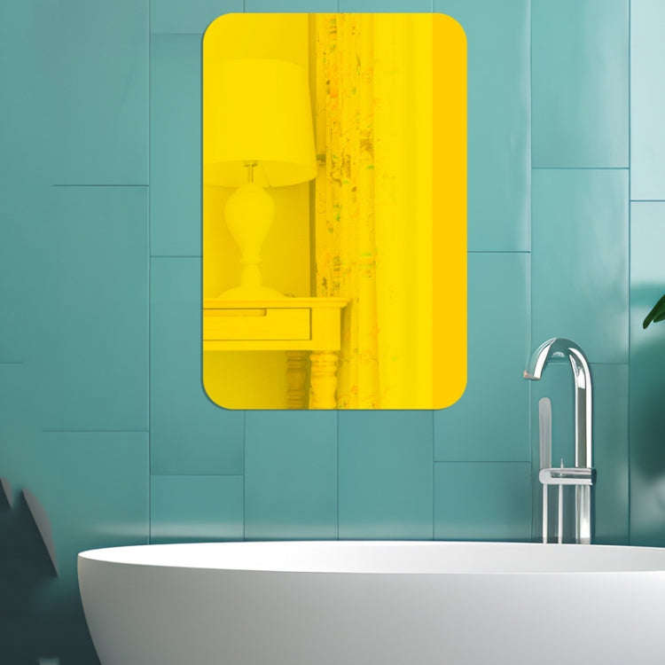 4pcs 30cm x 20cm Round Corner Models Rectangle Acrylic Mirror Stereo Wall Stickers Home Decoratio...