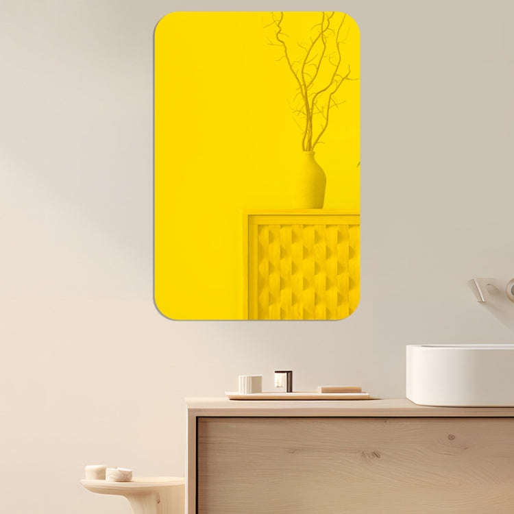 4pcs 30cm x 20cm Round Corner Models Rectangle Acrylic Mirror Stereo Wall Stickers Home Decoratio...
