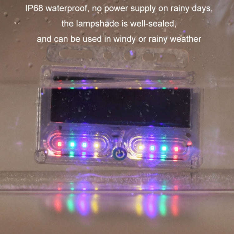 Car Solar Warning Light Anti-rear Collision LED Tail Light(Double-sided Glue)
