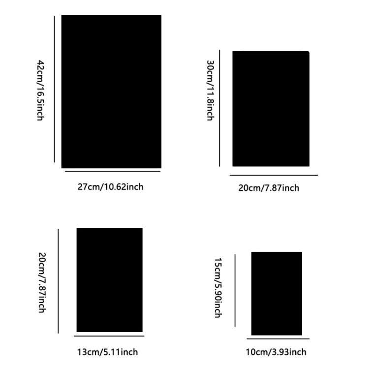 4pcs 20cm x 13cm Right Angle Models Rectangle Acrylic Mirror Stereo Wall Stickers(Silver)