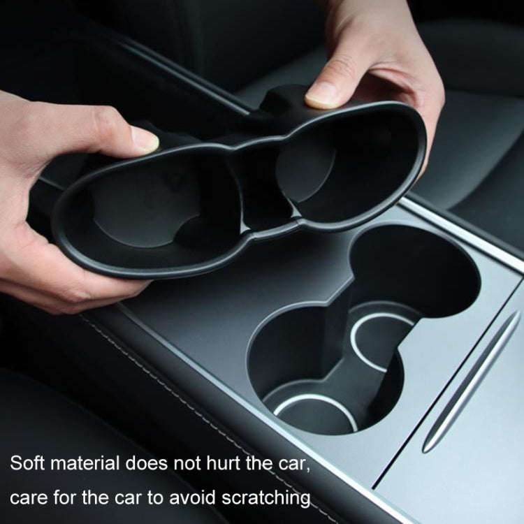 For Tesla Model 3/Y Central Control Instrument Panel Water Cup Limiter Water Cup Holder(Black)