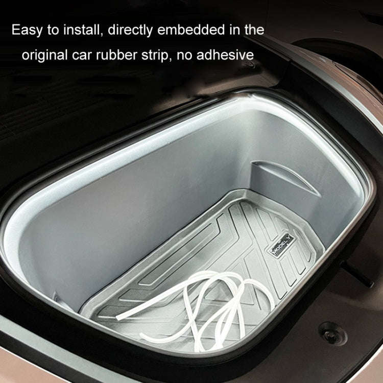 For Tesla Front Trunk LED Ambient Light Strip, Size: For 21-23 Model Y(White Light)