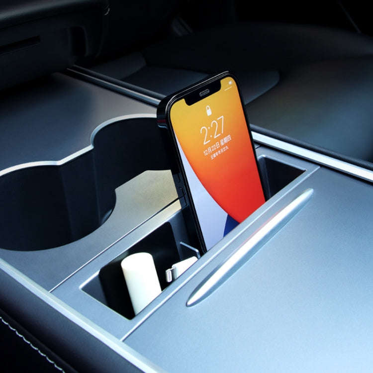 For Tesla Model 3/Y Mobile Phone Storage Box(Black)