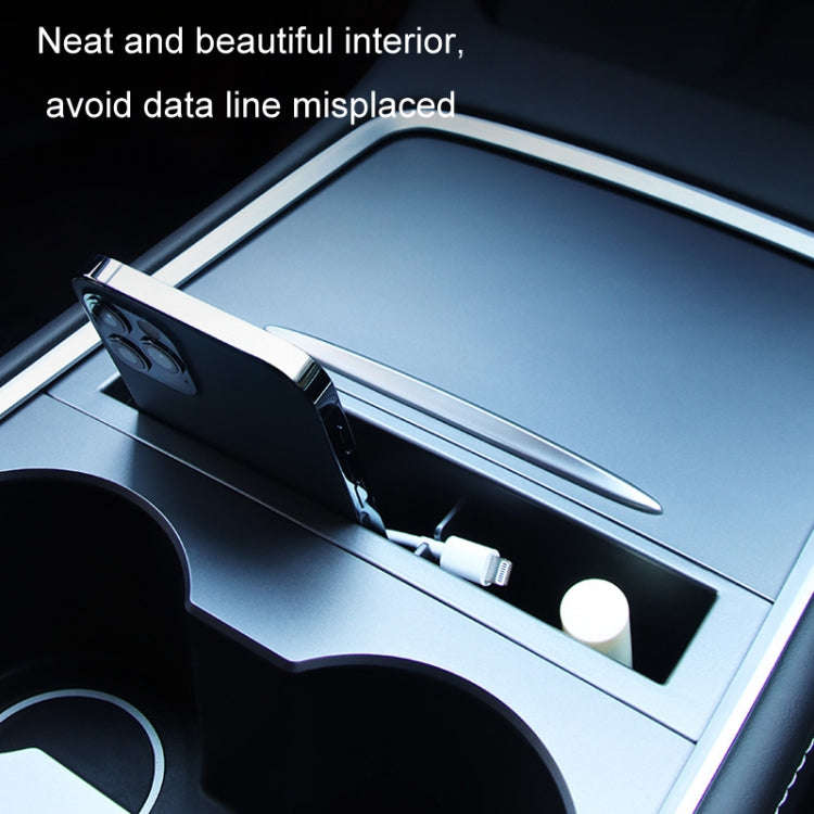 For Tesla Model 3/Y Mobile Phone Storage Box(Black)