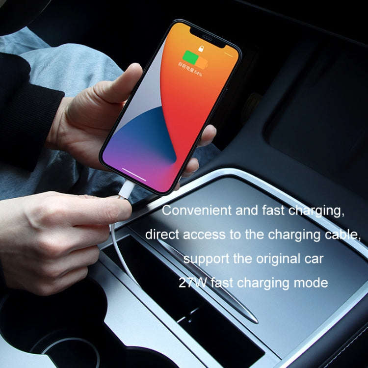 For Tesla Model 3/Y Mobile Phone Storage Box(Black)
