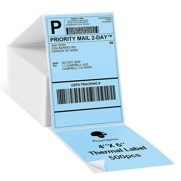 500sheets 4×6 Inch Stickers Thermal Label Paper For Phomemo PM-246S / PM-241BT / D520BT, Style: ...