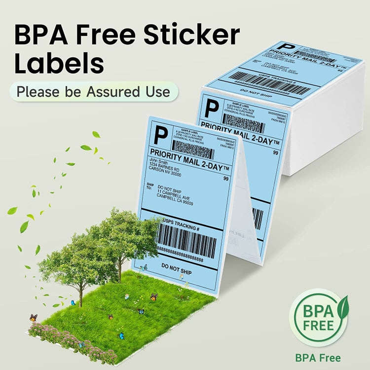 500sheets 4×6 Inch Stickers Thermal Label Paper For Phomemo PM-246S / PM-241BT / D520BT, Style: ...