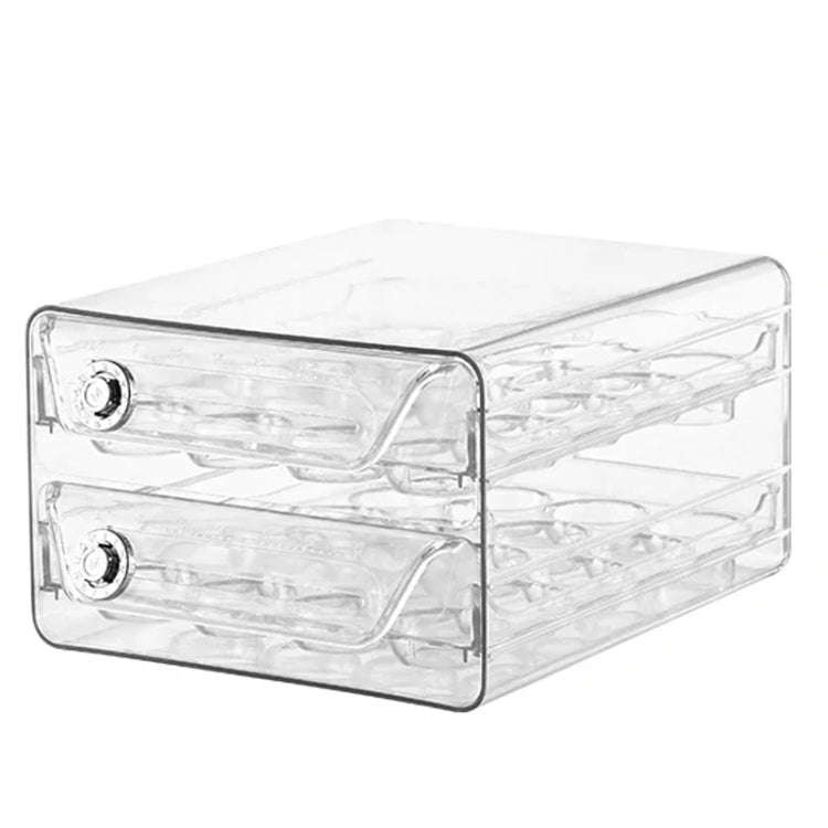 Large Double Layer 40 Grid Egg Storage Box PET Transparent Multi-Specification Egg Box