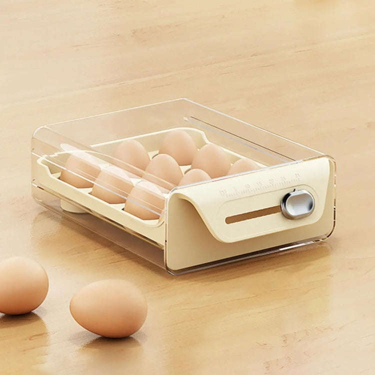 Middle Single Layer 12 Grid Cream Color Egg Storage Box PET Transparent Multi-Specification Egg Box
