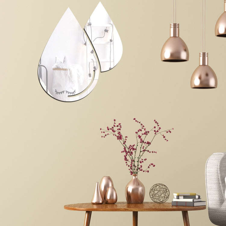 2pcs /Set Acrylic Water Drops Mirror Stereo Wall Stickers Living Room Bedroom Decorative Stickers...