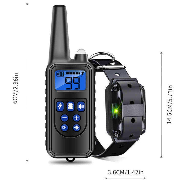 800m Remote Control Stop Barker Dog Trainer Smart Anti-Disturbance Vibration Collar, Specificatio...
