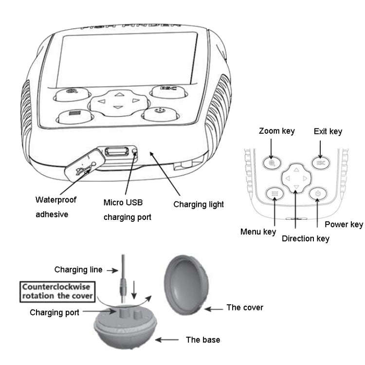 FF998 Wireless Ultrasonic Fish Finder Sonar Underwater Visual HD Angler Detector