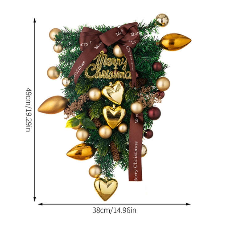 Love Golden Balls Christmas Tree Christmas Decoration Wreath