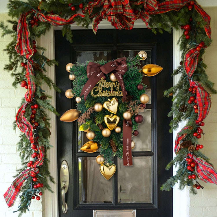 Love Golden Balls Christmas Tree Christmas Decoration Wreath
