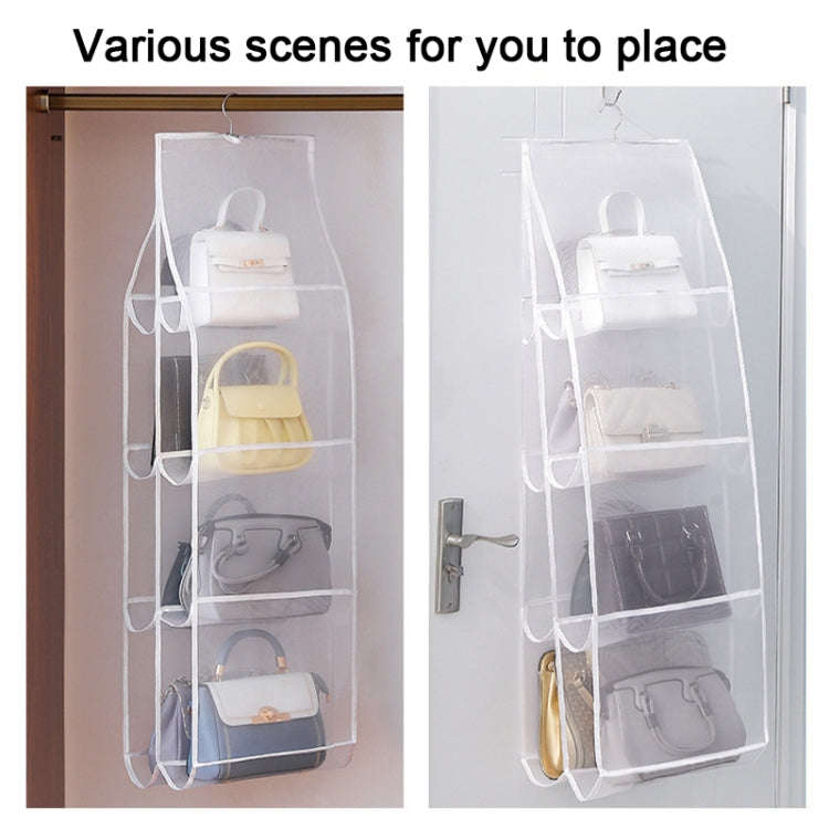 Bag Storage Hanging Bag Wardrobe Hanging Dust-proof Fabric Storage Bag, Spec: 8 Pockets Gray