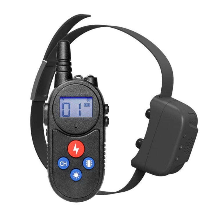 1000m Remote Control Intercom Dog Trainer Electric Shock Vibration Stop Barker(Black)