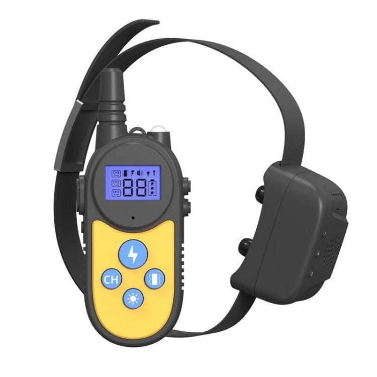 1000m Remote Control Intercom Dog Trainer Electric Shock Vibration Stop Barker(Yellow)