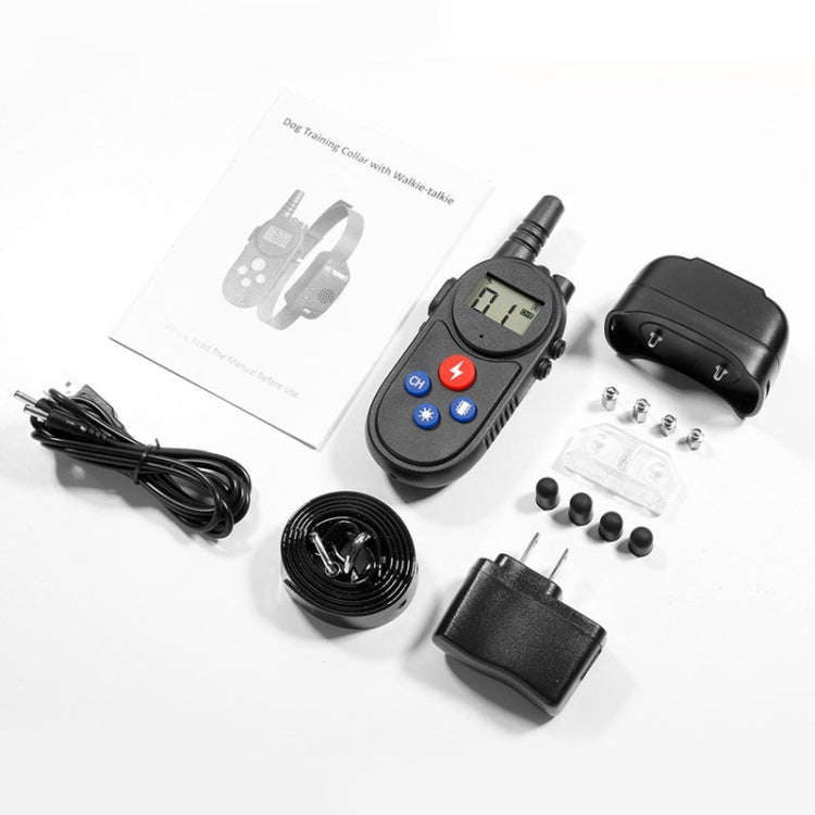 1000m Remote Control Intercom Dog Trainer Electric Shock Vibration Stop Barker(Yellow)