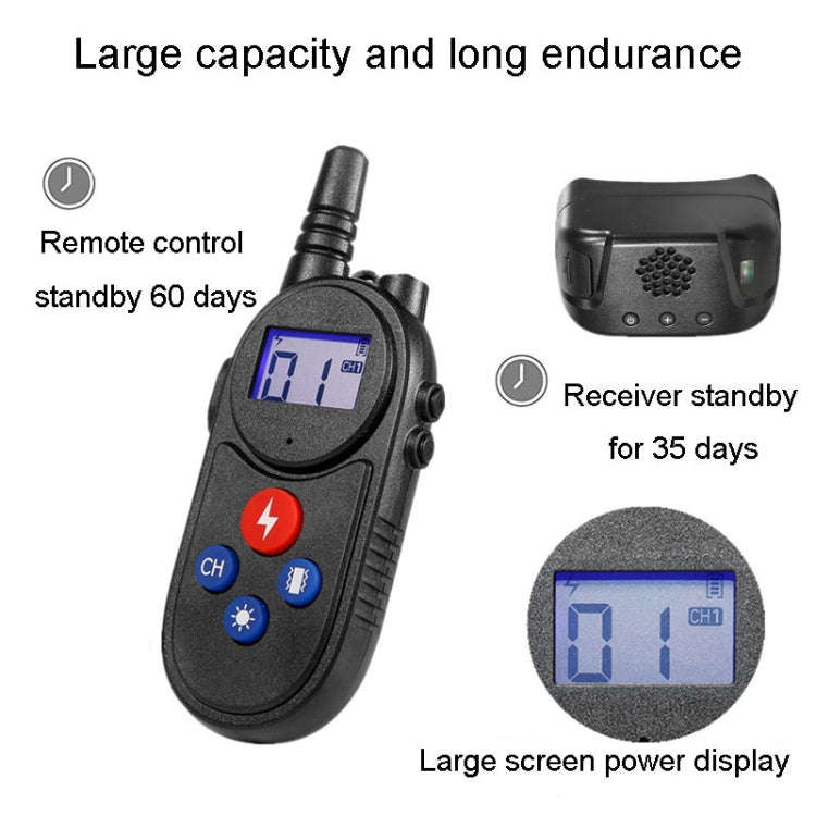 1000m Remote Control Intercom Dog Trainer Electric Shock Vibration Stop Barker(Yellow)
