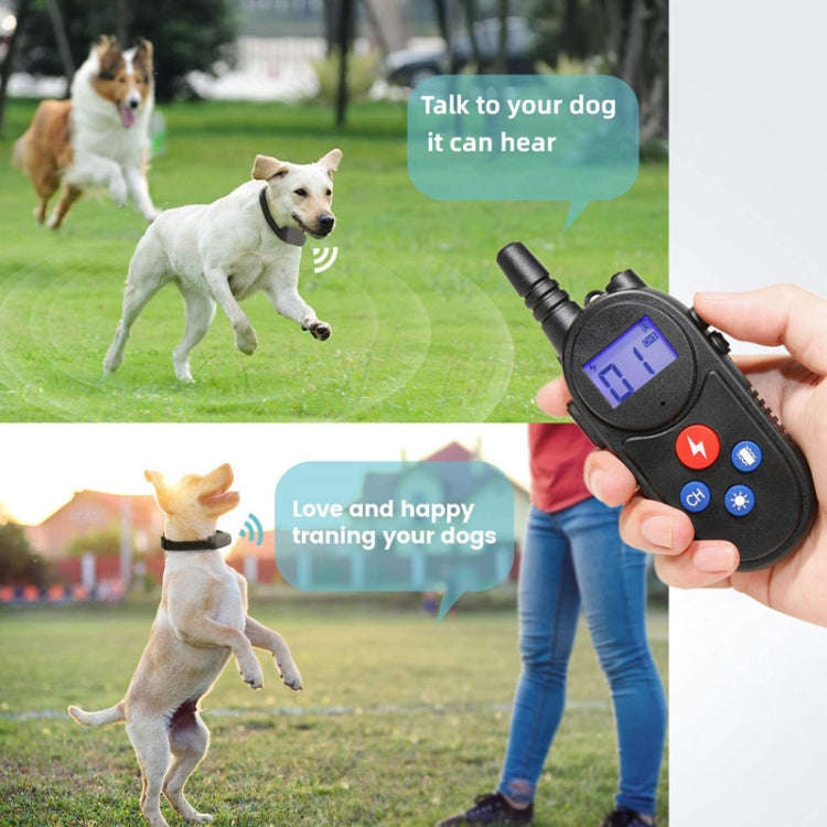 1000m Remote Control Intercom Dog Trainer Electric Shock Vibration Stop Barker(Yellow)