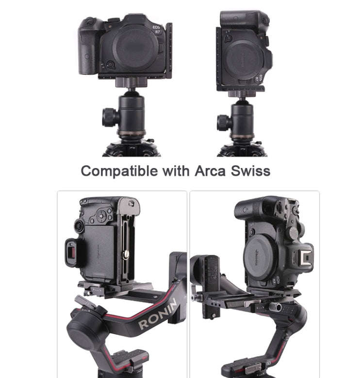 JLWIN Quick Release Plate L Bracket Plate for DJI Ronin RS 2 / RSC 2 /  RS 3 Gimbal Stabiliser