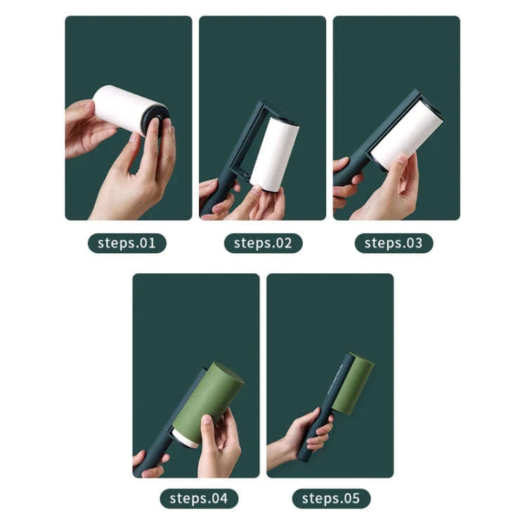 Household Clothing Sofa Hair Vertical Removable Roller Hair Sticker, Color: Green