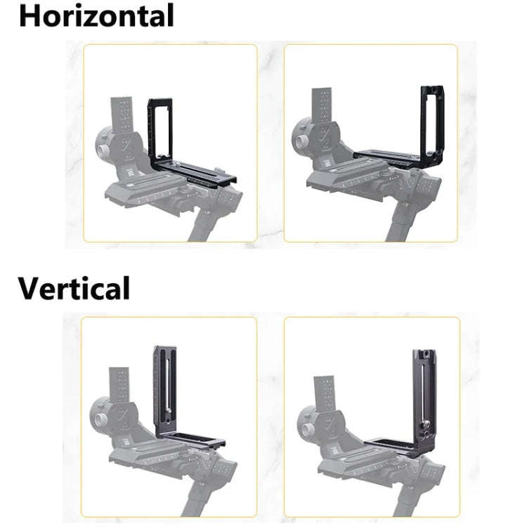 Universal Camera L Shape Bracket Quick Release Plate for Camera RSC2 / RS3 Stabilizers, Spec: L-4...