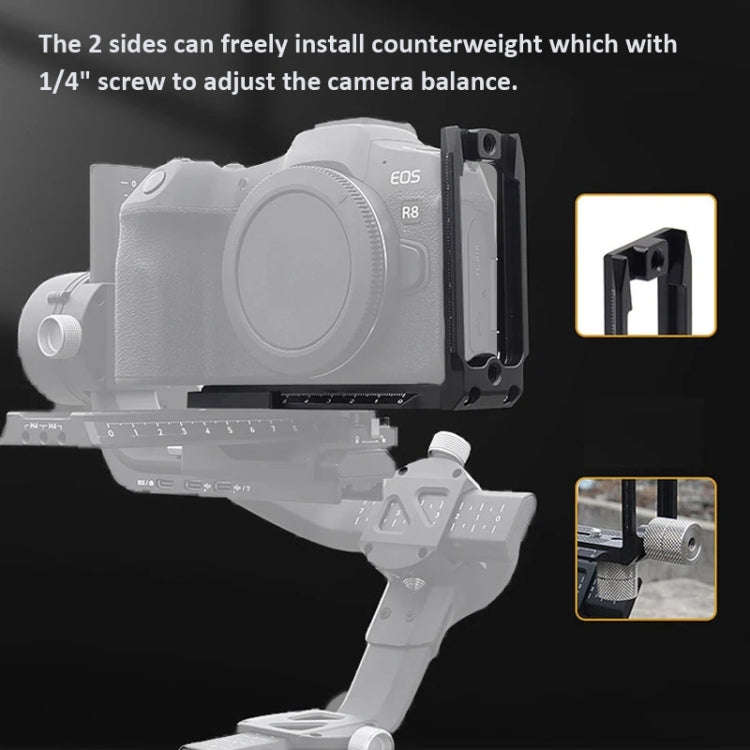 Universal Camera L Shape Bracket Quick Release Plate for Camera RSC2 / RS3 Stabilizers, Spec: L-4...
