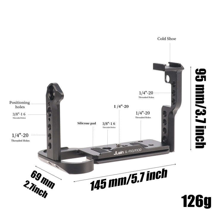 For Sony FX30 FX3 Camera JLWIN Protection Cage Stabilizer Rig, Spec: Only Rabbit Cage