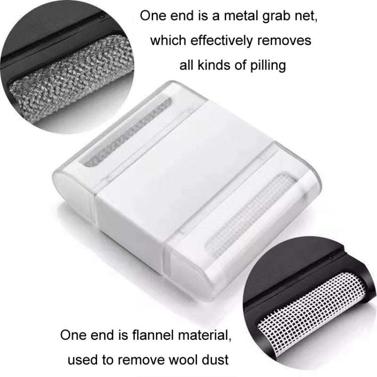Double-Sided Scraper Anti-Static Manual Clothing Ball Trimmer(White)