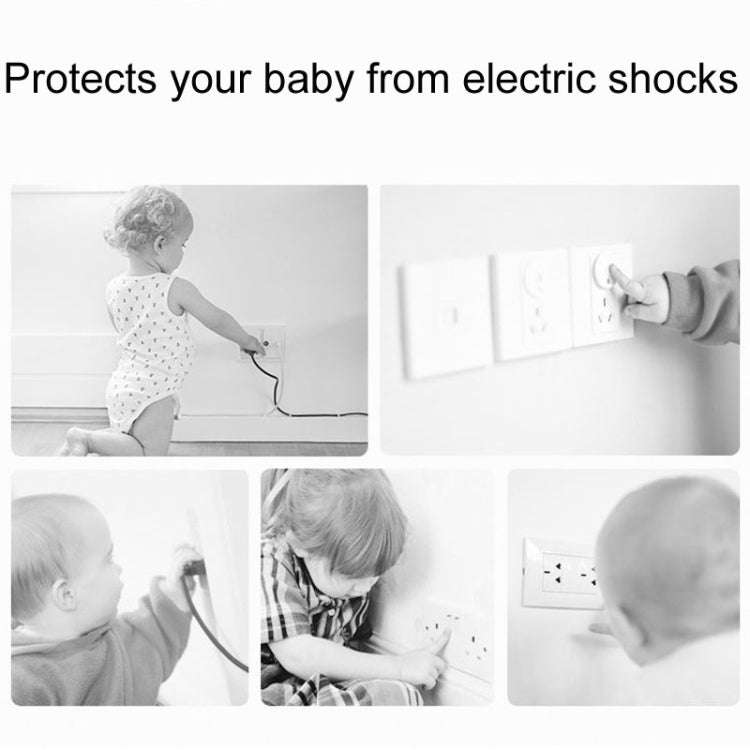 UK 3-Hole Baby Socket Protection Cover, Style: Round Black