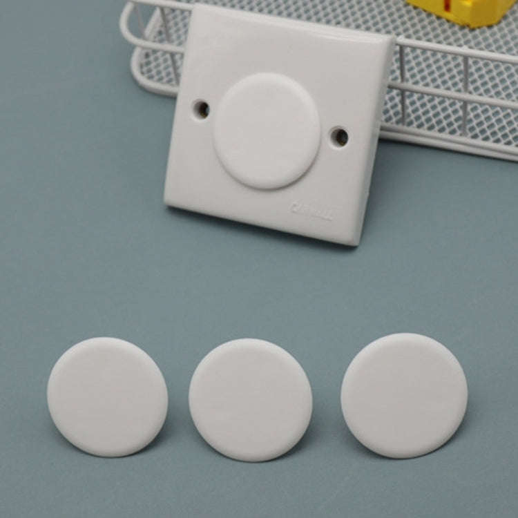 UK 3-Hole Baby Socket Protection Cover, Style: Round Black