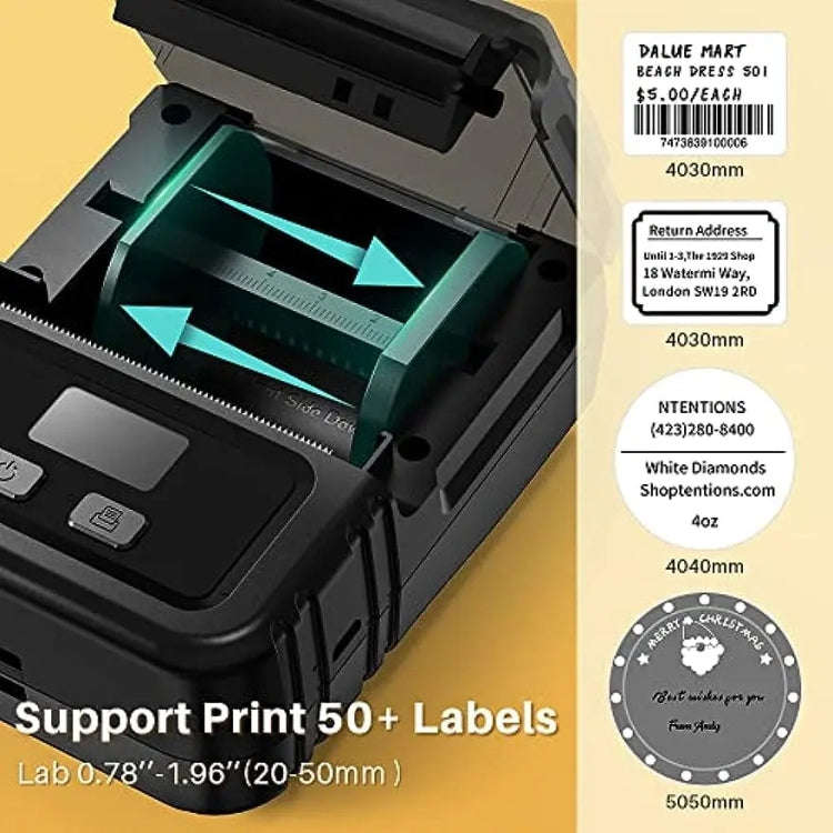 Phomemo M120 Label Maker Barcode Printer Bluetooth Thermal Label Machine(Black)