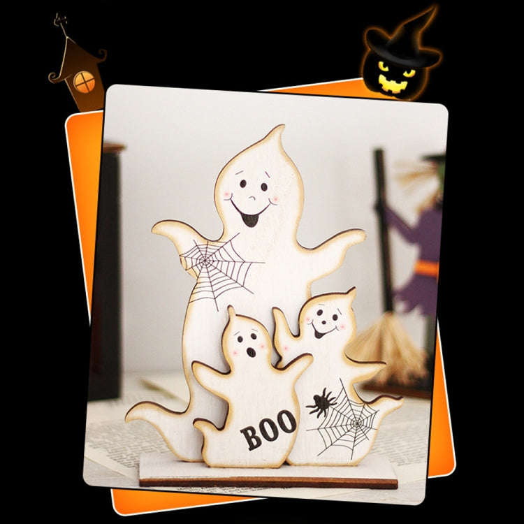 Halloween Decorations Witch Ghost Painted Wooden Ornament Party Decorative Props, Style: Witch Leg