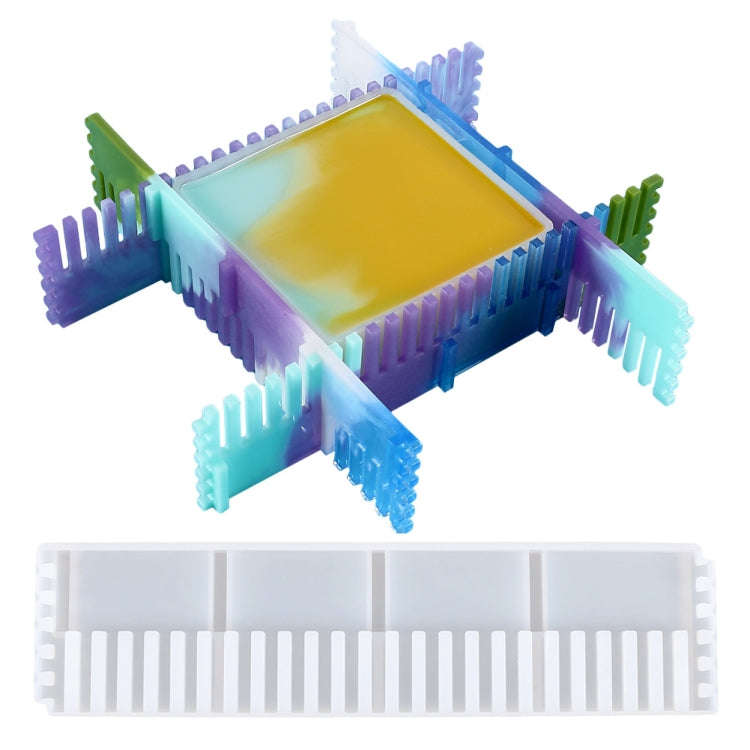 DIY Crystal Glue Mold Adjustable Frame Fence Silicone Mold(60-801)