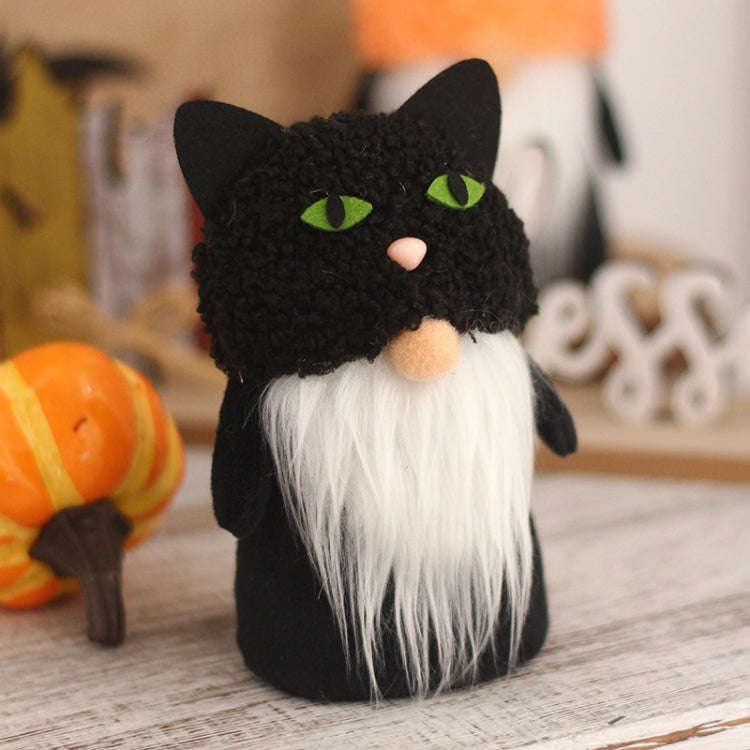 Halloween Decorations Ghost Faceless Doll Party Ornaments(Black)