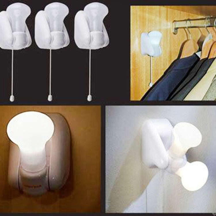 0.3W LED Mini Pull Cord Light Bulb Bedside Night Light(White)