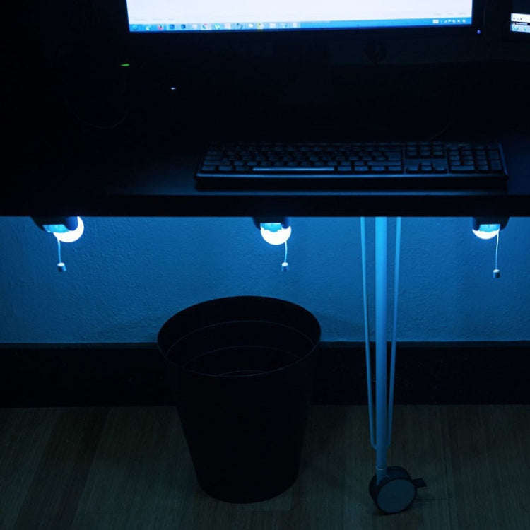 0.3W LED Mini Pull Cord Light Bulb Bedside Night Light(White)
