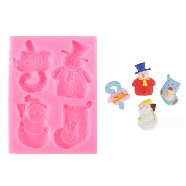 DIY Christmas Silicone Mold Elk Sleigh Cake Plaster Decoration Mold, Model: 50-2202-A