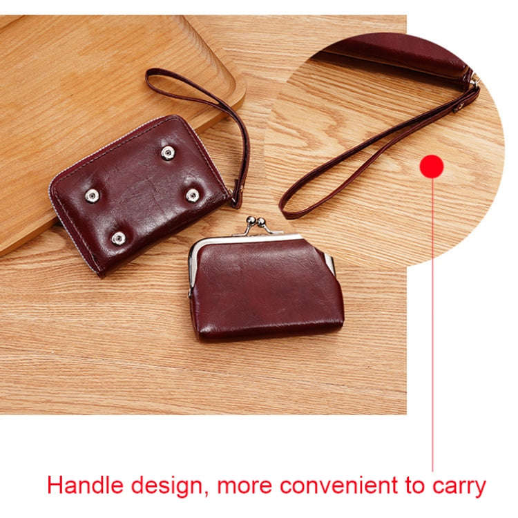 Ladies Buckle Coin Purse Detachable Large Capacity Clutch Bag Multi-card Slot Wallet(Light Brown)
