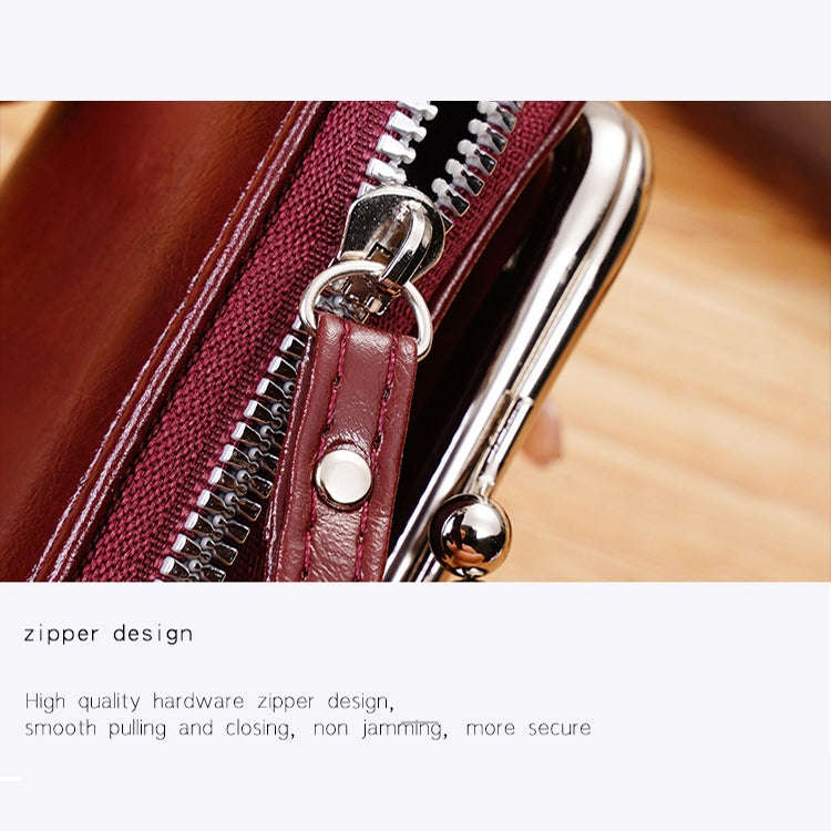 Ladies Buckle Coin Purse Detachable Large Capacity Clutch Bag Multi-card Slot Wallet(Black)