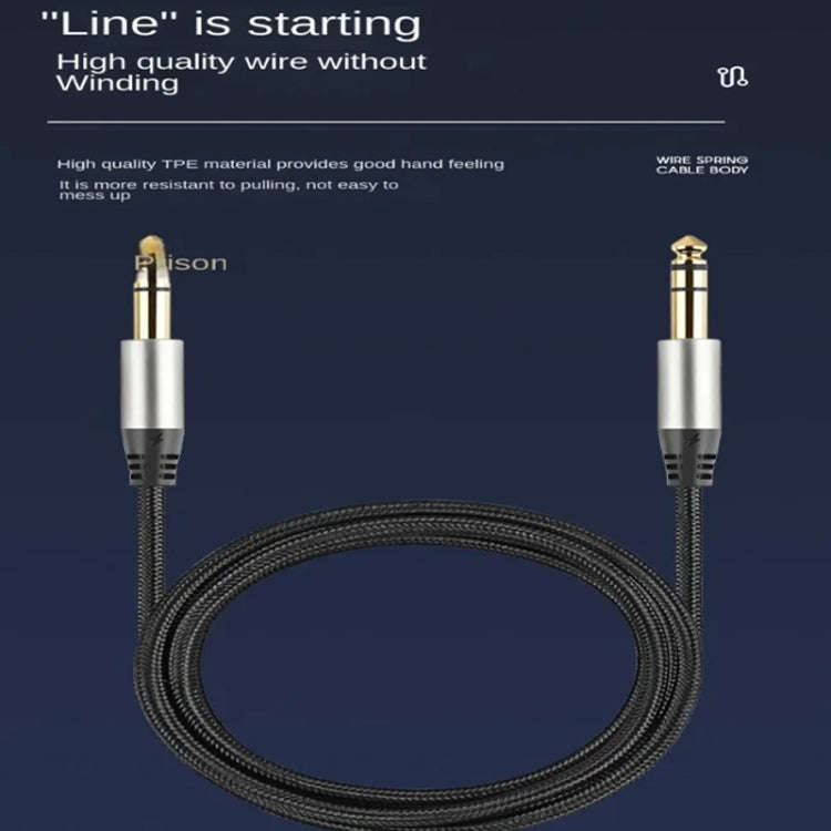 10m Audio Mixing Console Amplifier Drum Connection Cable 6.35MM Male To Male Audio Cable 28AWG OD...