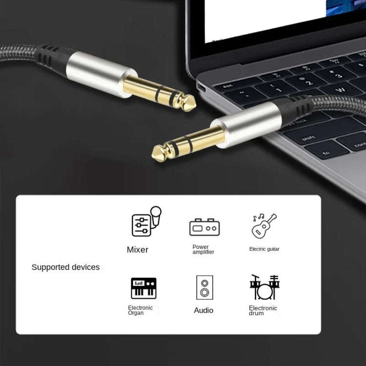 10m Audio Mixing Console Amplifier Drum Connection Cable 6.35MM Male To Male Audio Cable 28AWG OD...